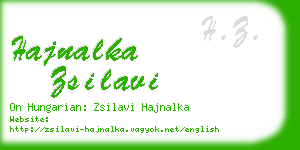 hajnalka zsilavi business card